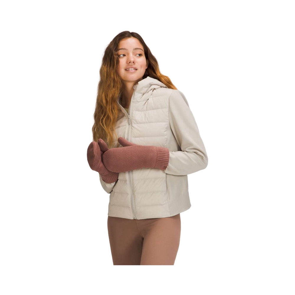 LULULEMON Fleece Lined Knit Mittens  in Spanish Oak (Mauve/Pink) O/S